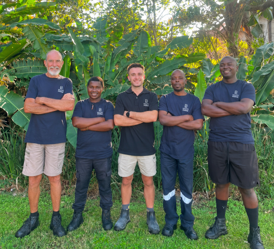 The BallitoPools team on site in Ballito, KZN